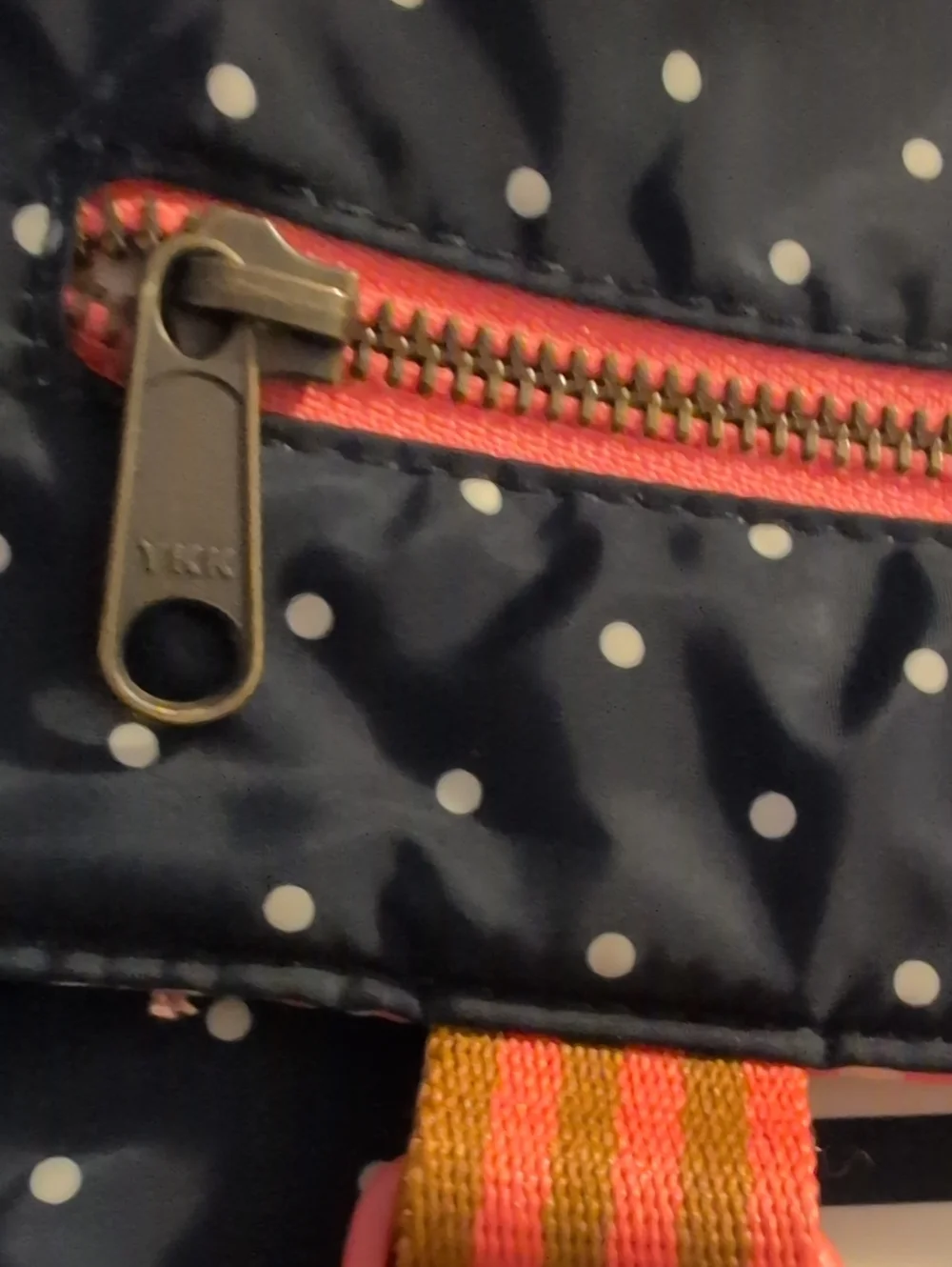 Matilda Jane Backpack Book Bag 435 Blue Polka Dots Striped